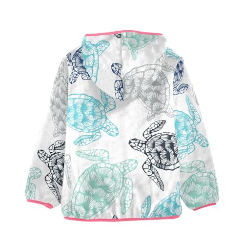 OTVEE Ocean Blue Sea Turtles Kids Hoodie Jacket Fall Spring Full Zip Warm Outwear Coat2