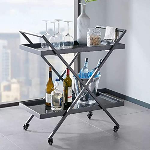 Soporte para vino de hierro forjado negro 2 niveles miniatura 3