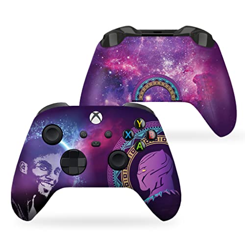DreamController Blacckk Panther Custom X-box Controller Wireless compatible with X-box One/Series X/S Proudly Customized in USA with Permanent HYDRO-DIP Printing(NOT JUST A SKIN) (MODDED)