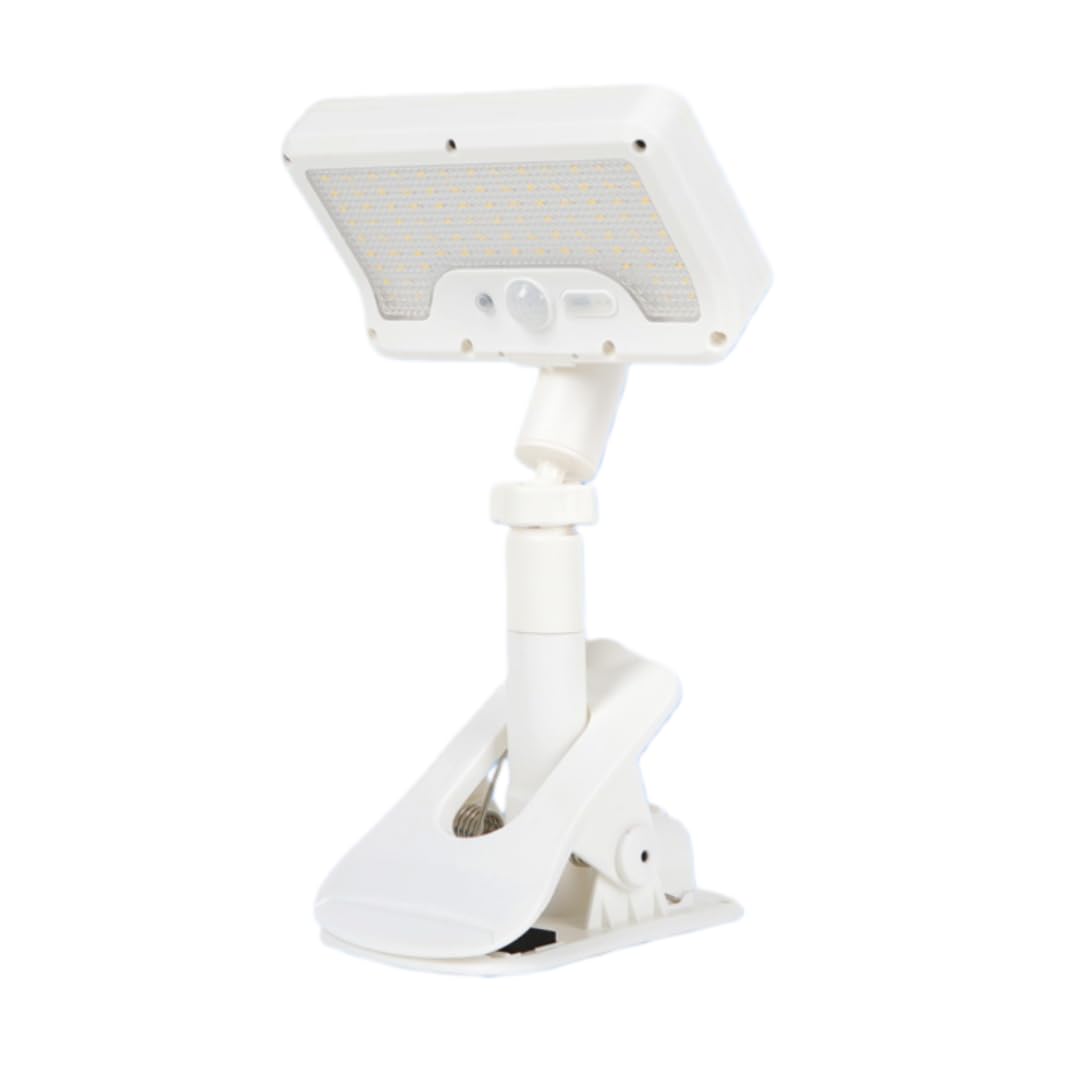 Solarleuchte für Außentreppen & Deck, 92 LED Bewegungsmelder, IP65 Wasserdicht, Clip & Ständer Dual Use, Auto On/Off mit Lichtsensor, ideal für Zaun, Camping, Gartenbeleuchtung (1-Pack)