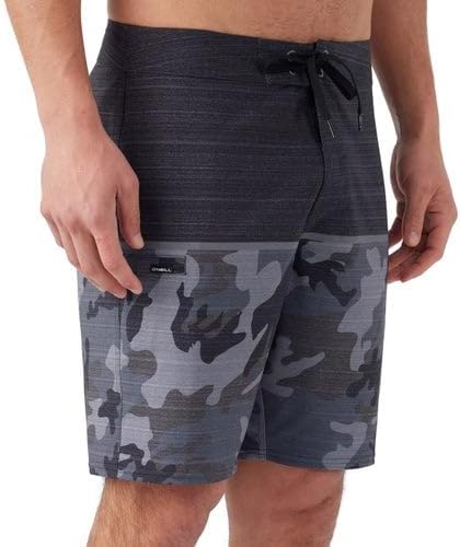 O'NEILL Men's Board Shorts, 8-Inch Inseam, 4-Way Stretch, Gray Camo (US, Numeric, 36, Regular, Regular, Gray) - Image 3