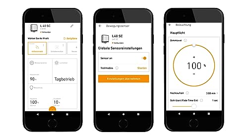STEINEL Smart LED Outdoor Wall Light L 40 SC, 180° Motion Sensor, Soft Light Start, Manual Override, Remote Control via App, Anthracite - Image 6