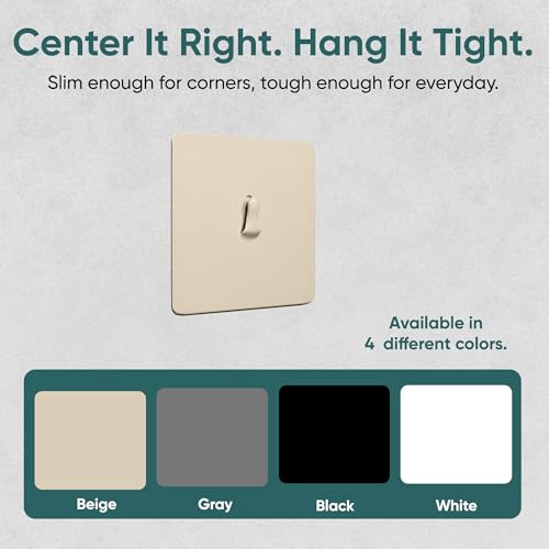 Image of Magnetic Aids Center Mount Picture Hanger, Multiple Capacities, Multiple Colors (Beige, 5LB)