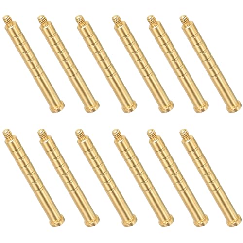 arrccholiy 12 Pack Archery Brass Arrow Weight Bolt Copper Arrow Insert for .244 Carbon Arrow Field Points Shaft, 150 Grain