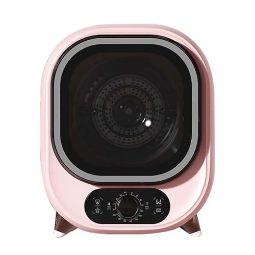 Secadora pequeña, compacta, mini centrifugadora, capacidad de carga de 0,8 kg con controles mecánicos, para uso en encimera o montaje en pared,Pink