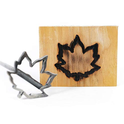 Hierro para marcaje de madera hoja de arce 3" miniatura 3