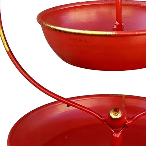 Comederos para pájaros exterior de hierro vintage con forma corazón 7