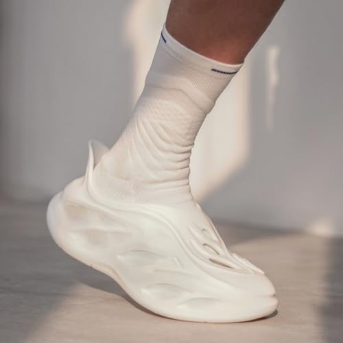 Socks for Sports, Fitness and Casual Outing, Machine Washable, Comfortable, Breathable, High Resilience, Soft, Abrasion-Resistant, Pilling-Resistant - 1 Pack, White2