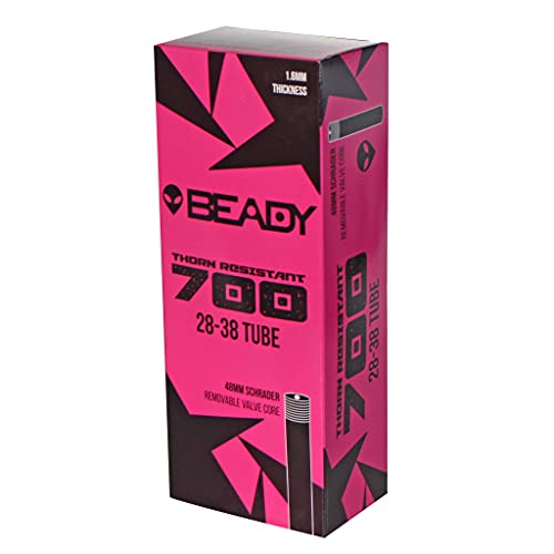 Chambre à air hybride 700c Beady 28-38 mm avec valve Schrader 40mm pour vélo