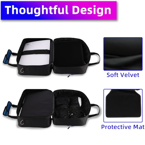 Image of jamini Carrying Case for PS5, PS5 Pro, Travel Case Suitable for Playstation 5 Discs Digital Edition, Large Capacity Storage Bag for Console, Headset, Controllers, Game Accessories