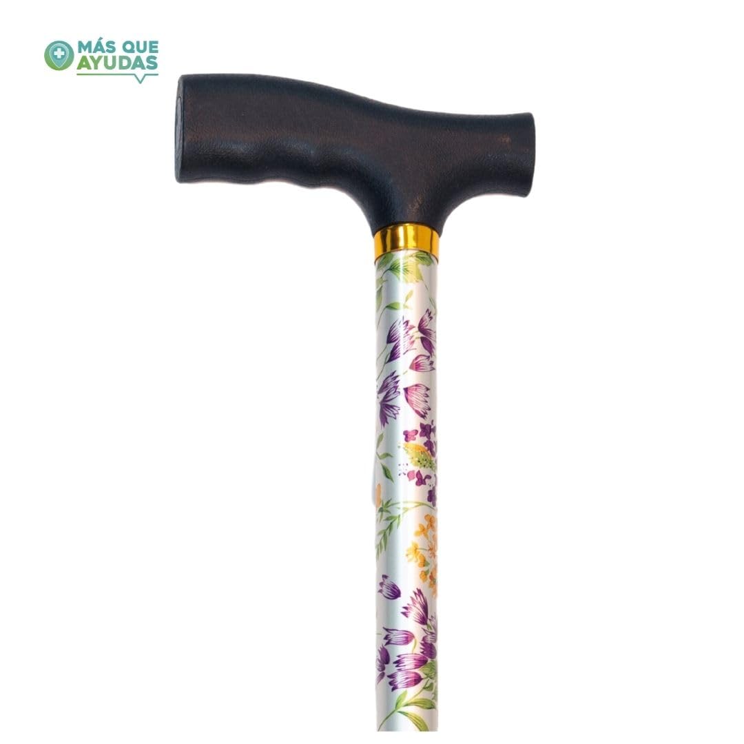 Bastón para Mayores y Adultos Basic, Extensible y Portátil, Altura Ajustable 78-101 cm, Puño Resistente a Golpes, Bastón para Caminar y Pasear, 400 g