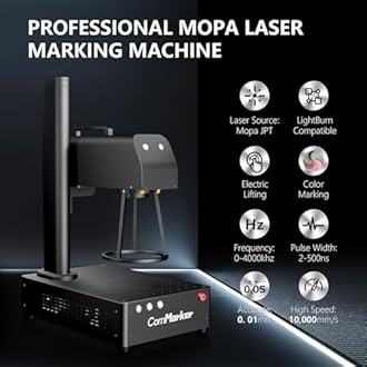 ComMarker B4 60W JPT Mopa Fiber Laser Engraving Machine, Engraving Machine for Gold, Silver, Stainless Steel, Metal and Some Non-Metal Fibre Laser Marking Machine