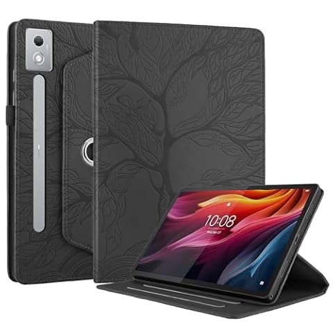Succtopy Etui do Lenovo Idea Tab Pro 12,7 cala 2025 TB-373FU TB-375FC skóra PU obracane o 360° wielokątne etui ochronne z funkcją podstawki i uchwytem na długopis etui do Lenovo Idea Tab Pro 2025