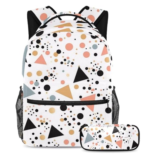 Sac à dos et trousse motif abstrait idée cadeau ado rentrée
