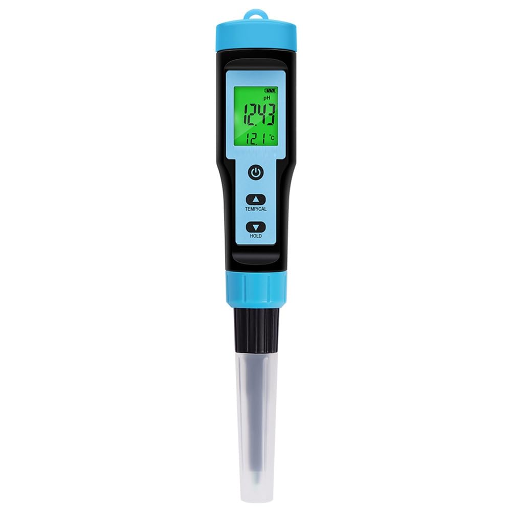 PH-Mètre Alimentaire 0,00-14,00 PH Testeur de Température de Haute Précision Capteur Analyseur D'Acidité pour la Viande en Conserve Pâte de Fromage Eau A