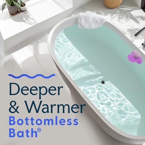 SlipX Solutions Bottomless Bath | Overflow Drain Cover for Tub | Best Gifts for Mom, Spa & Bath Accessories | Drain Block, Water Stopper Plug | Bath Essentials for Women | 4" Diameter, Coral