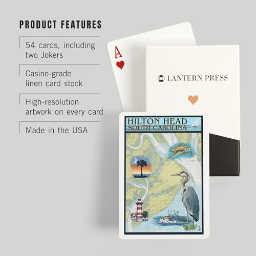 Baraja Poker Hilton Head South Carolina 52 Cartas miniatura 3