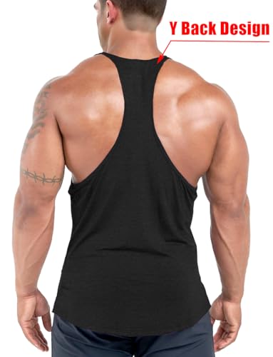 Men's Bodybuilding Stringer Tank Tops Workout Gym Shirt Y-Back Muscle Fitness Athletic Stretch Quick Dry Top4