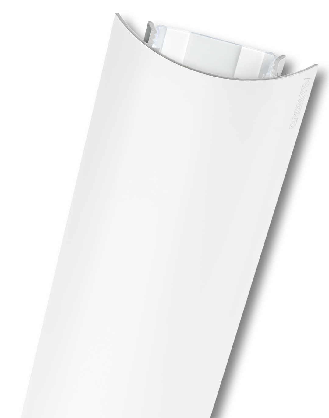 ALUNOVO TV Design RAL9003 - Canaleta para cables (aluminio, 160 x 8 x 2,1 cm, montaje con tornillos o adhesivos), color blanco mate