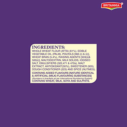 Britannia NutriChoice Digestive Biscuits Zero Maida & Zero ,100G+20G Extra=120 G-Refined Wheat Flour,Edible Vegetable Oil (Palm),Sugar,Wheat Bran,Liquid Glucose,Milk Extract &... - Image 4