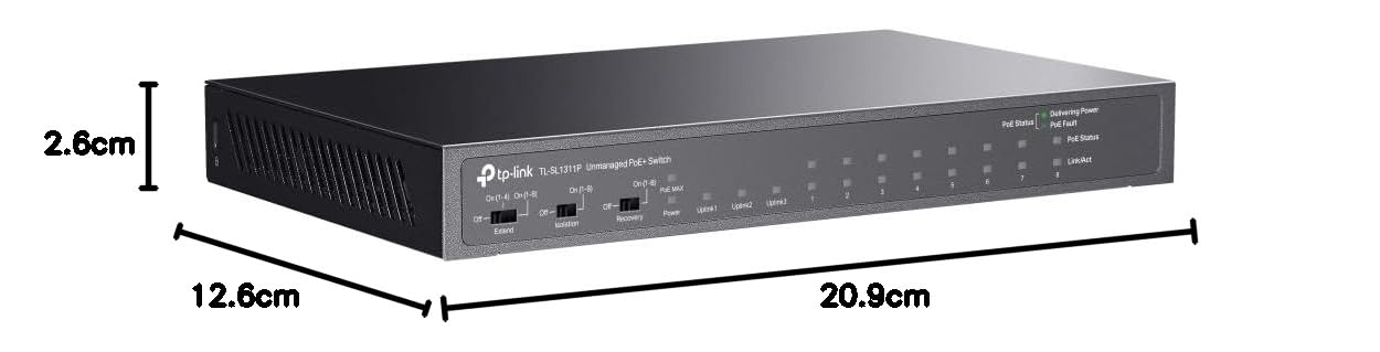TP-Link TL-SL1311P Switch 8x10/100 PoE 3xGbE 65W