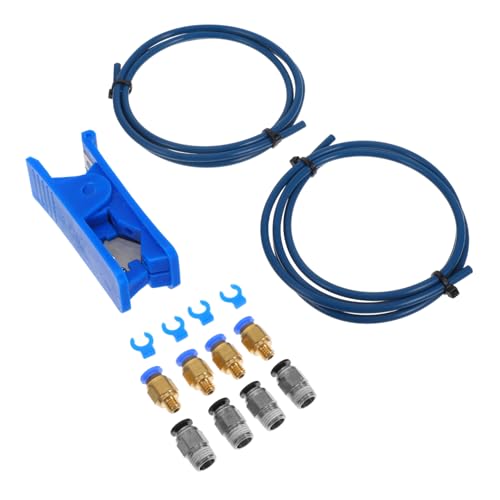 JECOMPRIS Ptfe Tube Replacement for 3d Printer with Connectors and Tube Cutter 1m Bowden Tubing 1.75mm Diameter Easy Mai