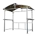 Angel Living Pabellón de Barbacoa de Aluminio y Acero con Techo de PC, Marquesina de Aluminio con Campana Extractora, Gazebo Pergola para BBQ con Zona de Almacenamiento