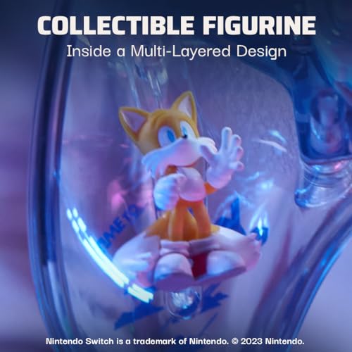 Image of PDP REALMz Wireless Nintendo Switch Pro Controller, Customizable LED, 40 Hour Rechargeable Battery Power, 30 Foot Connection, Licensed by Nintendo and SEGA: Sonic Superstars (Tails Seaside Hill Zone)
