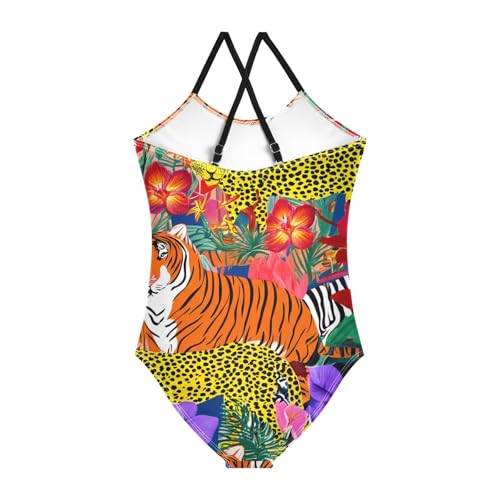 Tgers Leopard Girls One Piece Swimsuit Beach Swimwear 208618832