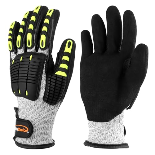 UTOCLEC Guantes de Trabajo Profesionales - Guantes Antiabrasión con Revestimiento PU, Resistente a Aceites y Cortes, para Industria, Mecánica y Construcción (Tallas XL)
