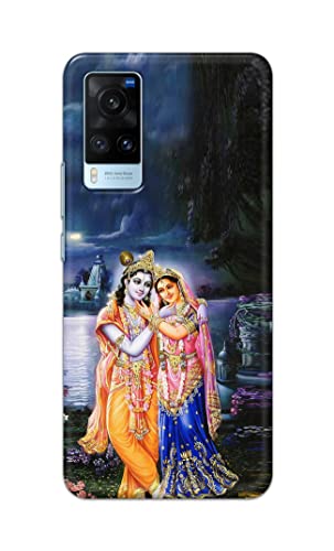 Image of Printed Hard Back Cover Case for Vivo X60 Back Cover (Radha Krishna) -1803