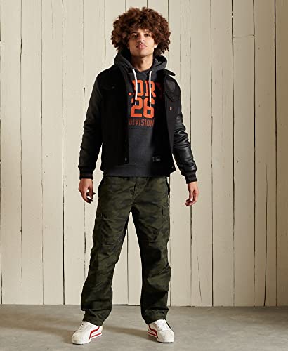 Superdry T&F Hood Sweat à Capuche, Charbon, S Homme