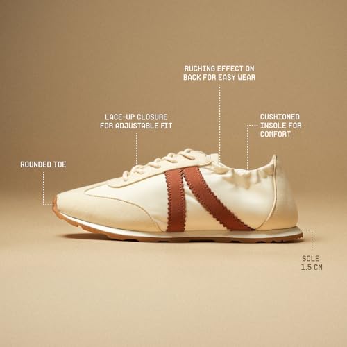 Image of Theater Fuji Casual Sneakers in Suede for Women | Stylish Flat Lace-Up Shoes | Lightweight Comfortable Footwear with Cushioned Insole