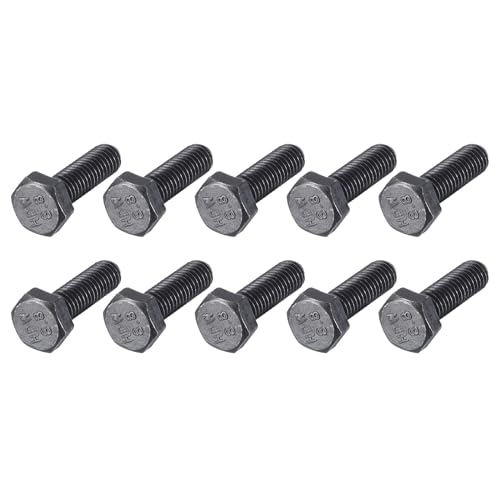 Image of METALLIXITY Hex Bolts (M6-1x20mm) 25Pcs, 8.8 Grade Carbon Steel Fully Threaded Black Oxide, Coarse Thread UNC Hex Head Screw Bolt - for Furniture Repair