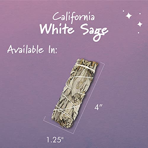 Espoir & Amour White Sage 4" - 3 Spiritual Sage Sticks For Smudging, Healing And Ritual - Hand-Tied Sage Smudge Sticks To Cleanse Negativity - Sustainably Harvested 4 Inch Californian Sage Bundle #TOP1