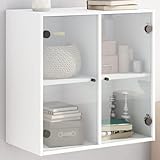 Photo Gallery homgoday armadio da parete con ante in vetro bianco, 68 x 37 x 68,5 cm, mobile da parete con scomparto, mensola sospesa, mobile galleggiante per cucina, soggiorno, bagno, ingresso Photo Gallery homgoday armadio da parete con ante in vetro bianco, 68 x 37 x 68,5 cm, mobile da parete con scomparto, mensola sospesa, mobile galleggiante per cucina, soggiorno, bagno, ingresso