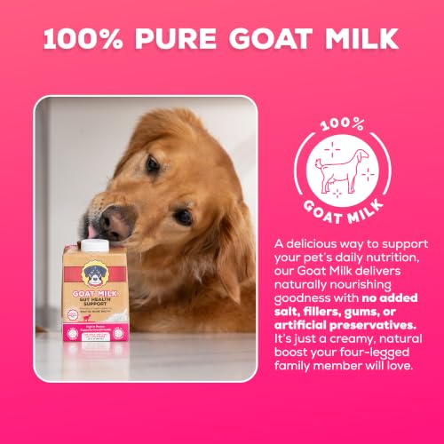 Image of Goat Milk by Brutus Broth Meal Topper for Dogs and Cats - Formulated for Digestive Support & Moisture, Low-Lactose, Contains Natural Nutrients and Enzymes (Pack of 6)