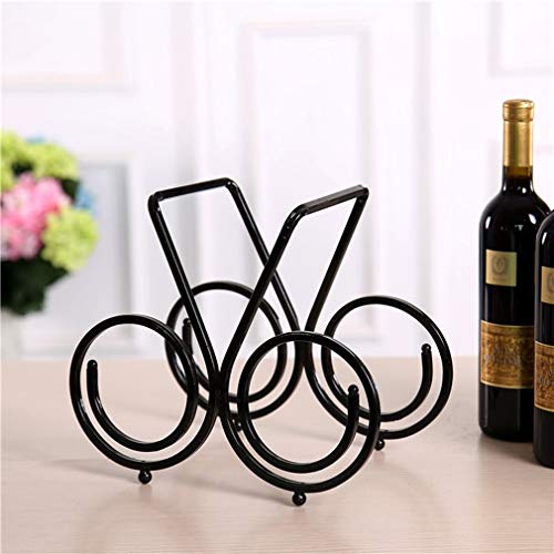 Soporte para botellas de vino para 3 unidades metálico miniatura 7