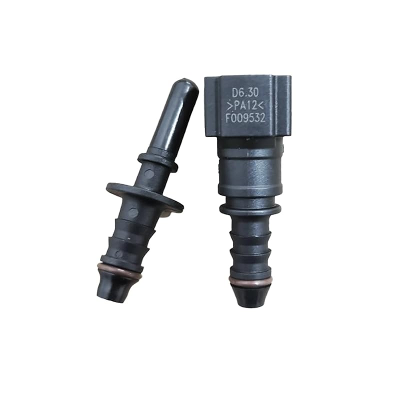 DSkoiph Conector Rápido Reto para Linha de Combustível 1/4 SAE (6,3 mm) para Mangueira com Diâmetro Interno de 5/16 pol. (8 mm), Kit com 2 Peças