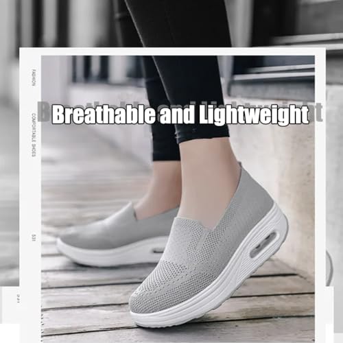 Vogany Shoes for Women, Vogany Shoes Orthopedic Sneakers Women, Slip on Breathable Mesh Platform Stretch Soft with Insole4