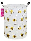 INGHUA Laundry Hamper Large Canvas Fabric Lightweight Storage Basket/Toy Organizer/Dirty Clothes Col
