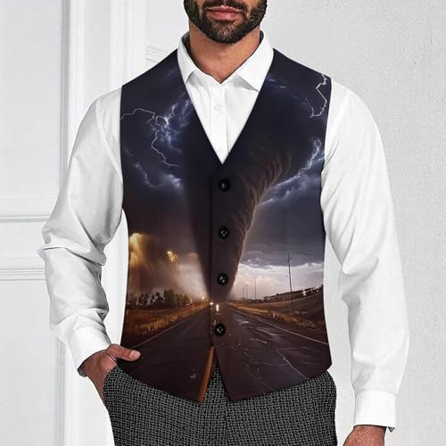 Tornado Mens Slim Fit Suit Vest Dress Waistcoat Casual Business Vest2