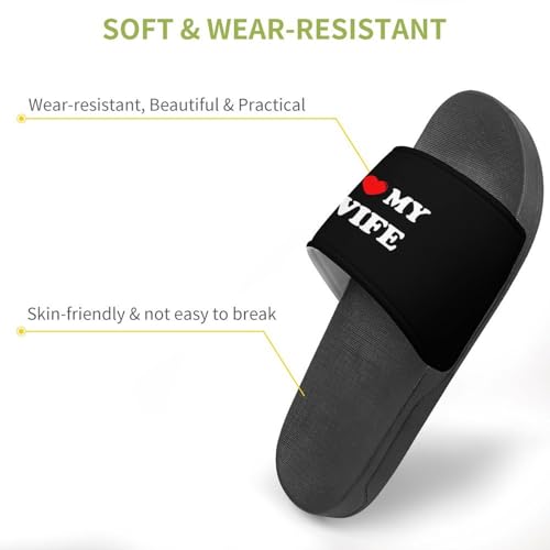 I Love My Wife House Slippers for Women Men Lightweight Open-toe Slide Shoes for Bathroom Swimming Beach3