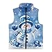 TOADDMOS Cute Snowman Full Zip Vest Comfortable Girls Sleeveless Vests Size 2T Stylish Lightweight Sleeveless Jackets Outerwear with Pockets Fashion Warm Winter Coat with Pocket