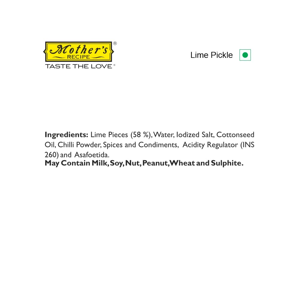 Mother's Recipe Lime Pickle Bottle, 400 g - Image 6 thumbnail