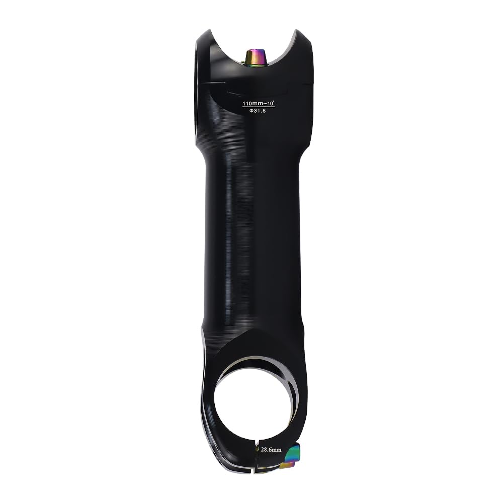 FOMTOR Attacco Manubrio 31,8 45/60/70/80/90/100/110/120mm, 10 Gradi Manubrio Pipa MTB Alzare Manubrio MTB Adattatore Attacco Manubrio Bici da Corsa per la Maggior Parte delle Mountain Bike