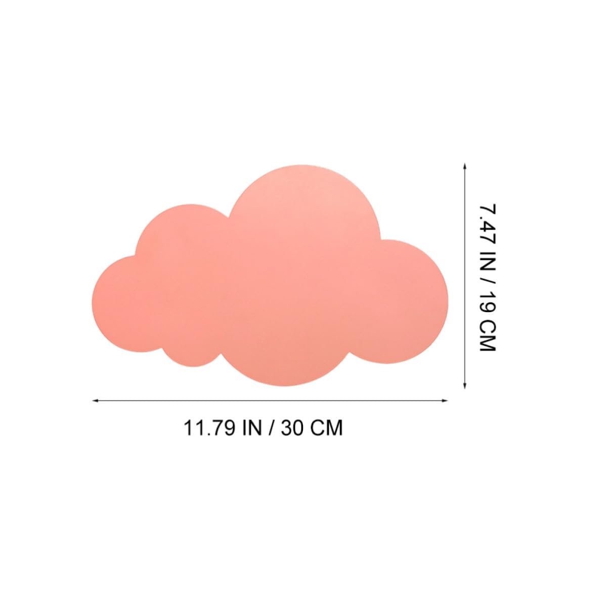 Applique Murale Nuage en PVC Rose Légère et Pratique pour Chambre à Coucher, Décoration Chic Augmentant l'espace Diverses Pièces