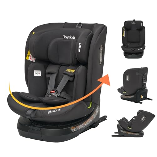 Jovikids ISOFIX Car Seat 360° for 40-150cm Baby Children, Rotating Car Seat for Newborn 0-12 Years,...