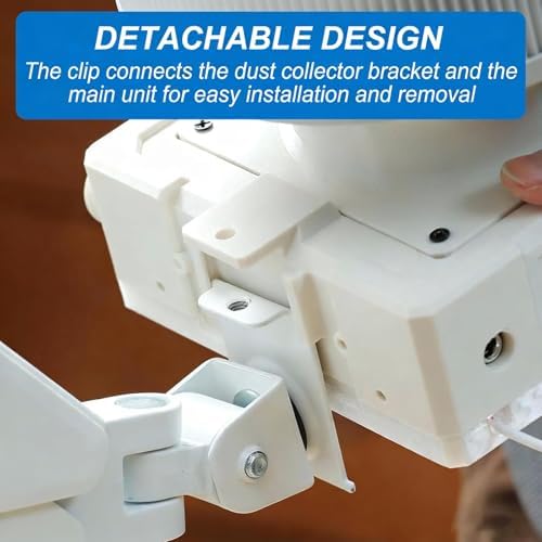 Powerful Nail Dust Collector for Salon, Adjustable Vacuum Extractor with Reusable Filter & LED Light, Desktop Duster with Metal Bracket (1 Filter) - Efficient Nail Salon Tool