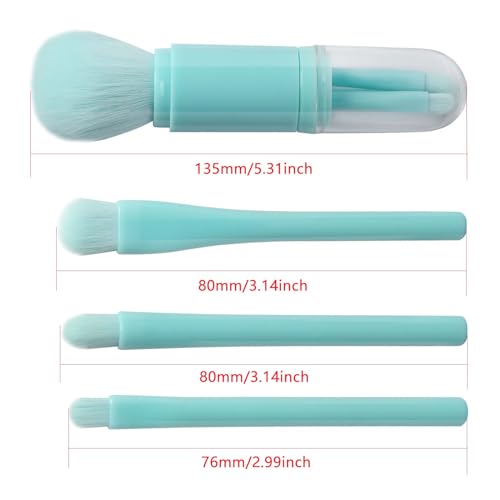 Travel Makeup Brush Set Portable, 4 in 1 Retractable Brush Make up Set including Holder - Image 4